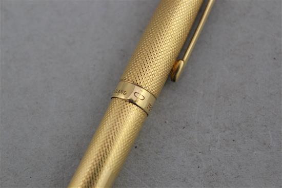 An 18ct gold Parker Presidential ballpoint pen, 5in.